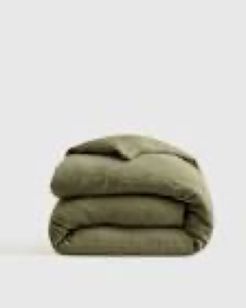 quince organic linen duvet cover of 1 piece olive queen 