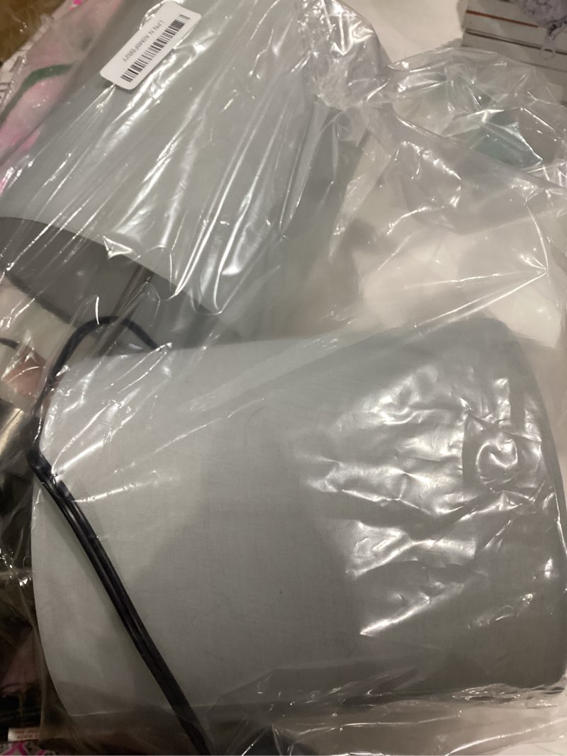 Condition photo showing Good Condition for Lynnoland Set of 2 Touch White Table Lamps with 2 USB Ports & AC Outlet, 3-Way Dimmable Bedside Nightstand Lamps for Bedroom Living Room Nursery, 800 Lumens 5000K Daylight Bulbs Included (2 Pack)White & Brushed Nickel(Base)-5000K Bulbs Included