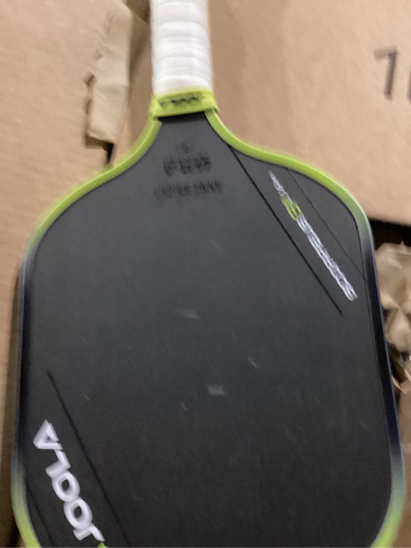 Condition photo showing Good Condition for joola pro v pickleball paddle - 14mm/16mm - raw carbon fiber textured surface - enhanced frame & propulsion core, usapa & upa-a certified, nfc chip enabled, premium control & lightweight performance 14mm kosmos