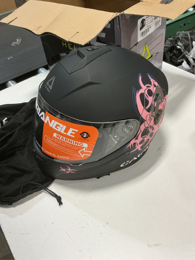 Condition photo showing Good Condition for triangle full face motorcycle helmet dual visor helmets for adult men and women with smoked sunshield dot approved