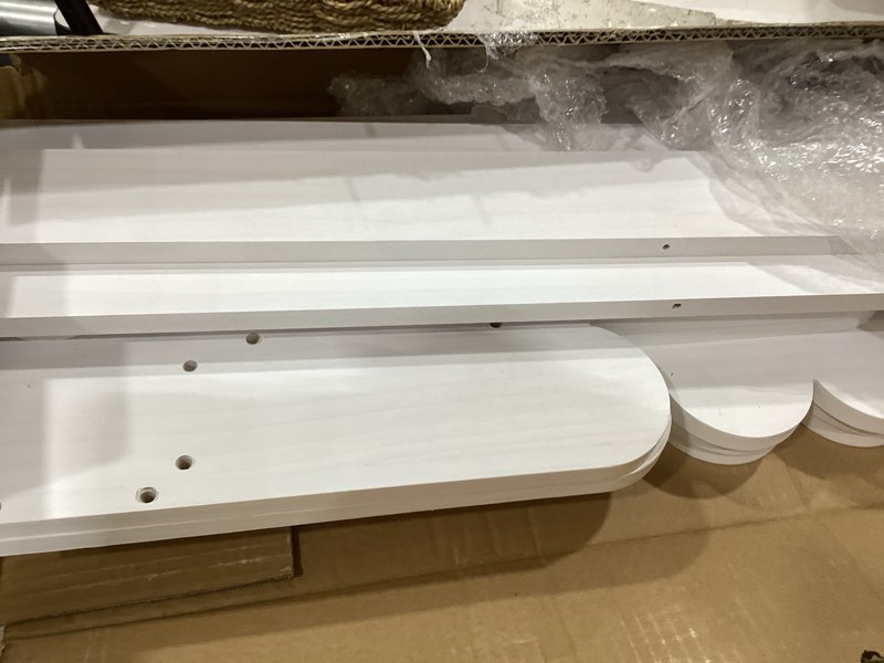 Condition photo showing Good Condition for spaceaid 3-tier scalloped bookshelf, montessori bookcase for toddlers, wooden book shelf organizer display furniture for kids rooms, playroom, nursery and classroom, white 3 tier, 29.6" w white
