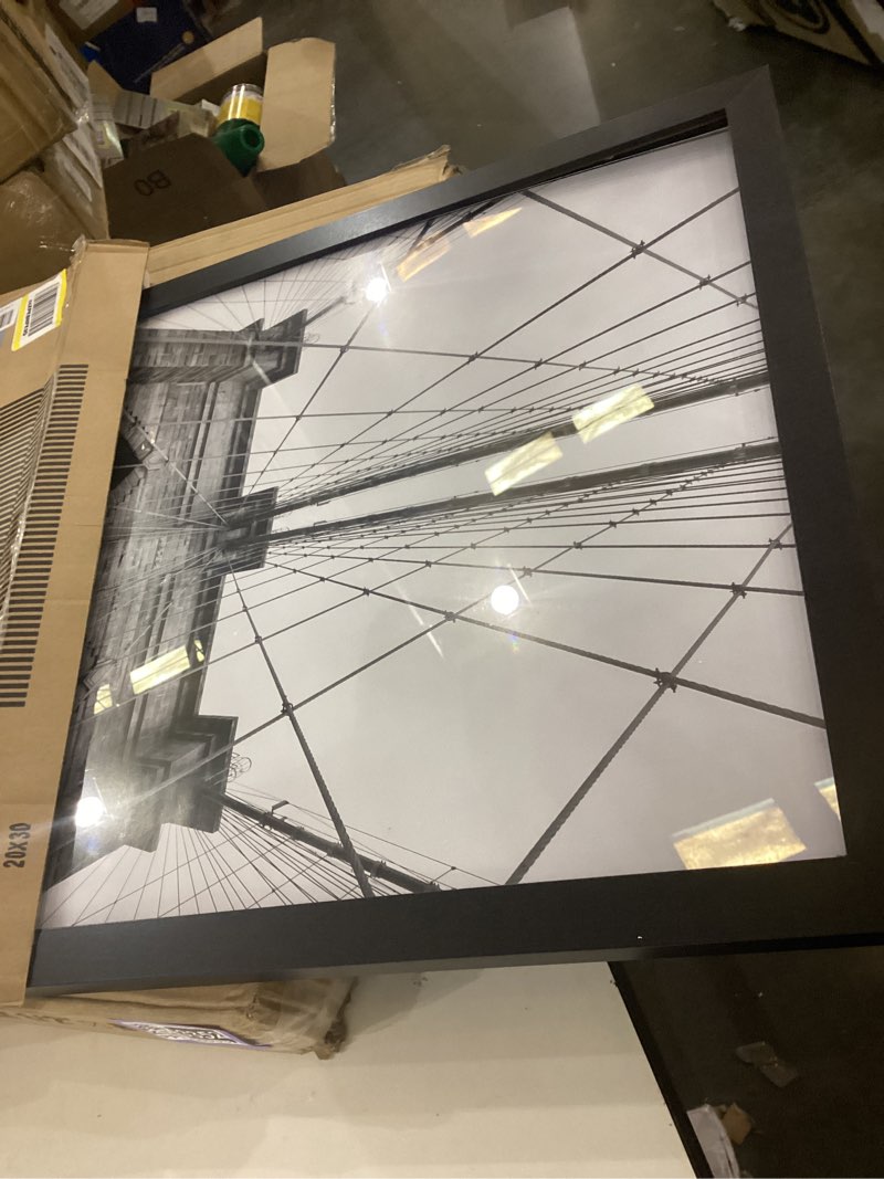 Condition photo showing New/Like New for Americanflat 20x30 Poster Frame with Polished Plexiglass - Black Picture Frame - Wide Photo Frames Made of Engineered Wood for Vertical or Horizontal Wall Display - Epic Collection - Black Black 20x30