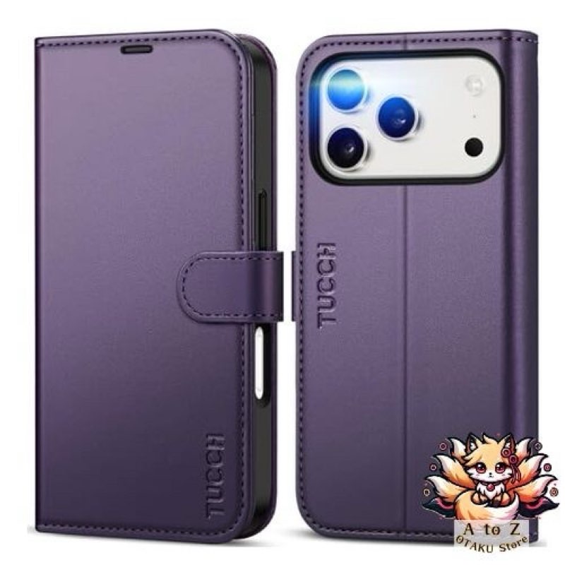 TUCCH iPhone 17 Pro 6.3-inch Wallet Case RFID Blocking 4 Card Slots