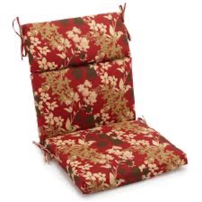 Blazing Needles Spun Polyester Patterned Outdoor Squared Seat/Back Chair Cushion, 20" x 42", Montfle