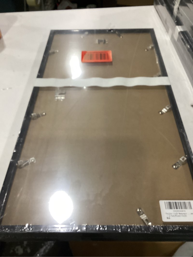 Condition photo showing New/Like New for fxojyvo 11x22 newspaper frame set of 2, display 11 x 22 inch newspaper front page for wall, light weight and high transparent picture frame - 2 pack/black/11by22 black 11x22-2pack
