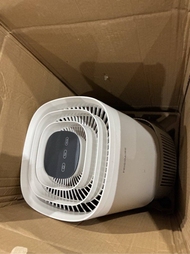 Condition photo showing As Is for frigidaire purea300 xl hepa air purifier with wi-fi for large rooms, covers up to 1,685 sq. ft., 3-stage filtration, energy star certification, air quality monitoring, smart mode, ultra quiet, white 1685 square feet wifi