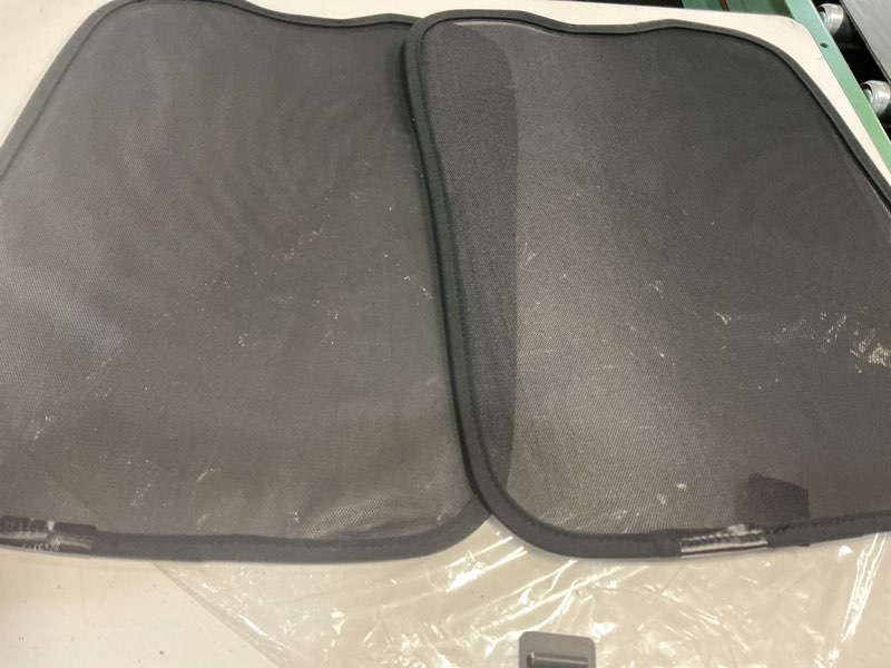 Condition photo showing Good Condition for lulyboo car window shades for baby (2 pack) - uv blocking cling sunshades, black, easy-to-apply, removable uv protection for car windows, minimize glare & heat, reusable baby car sun shields