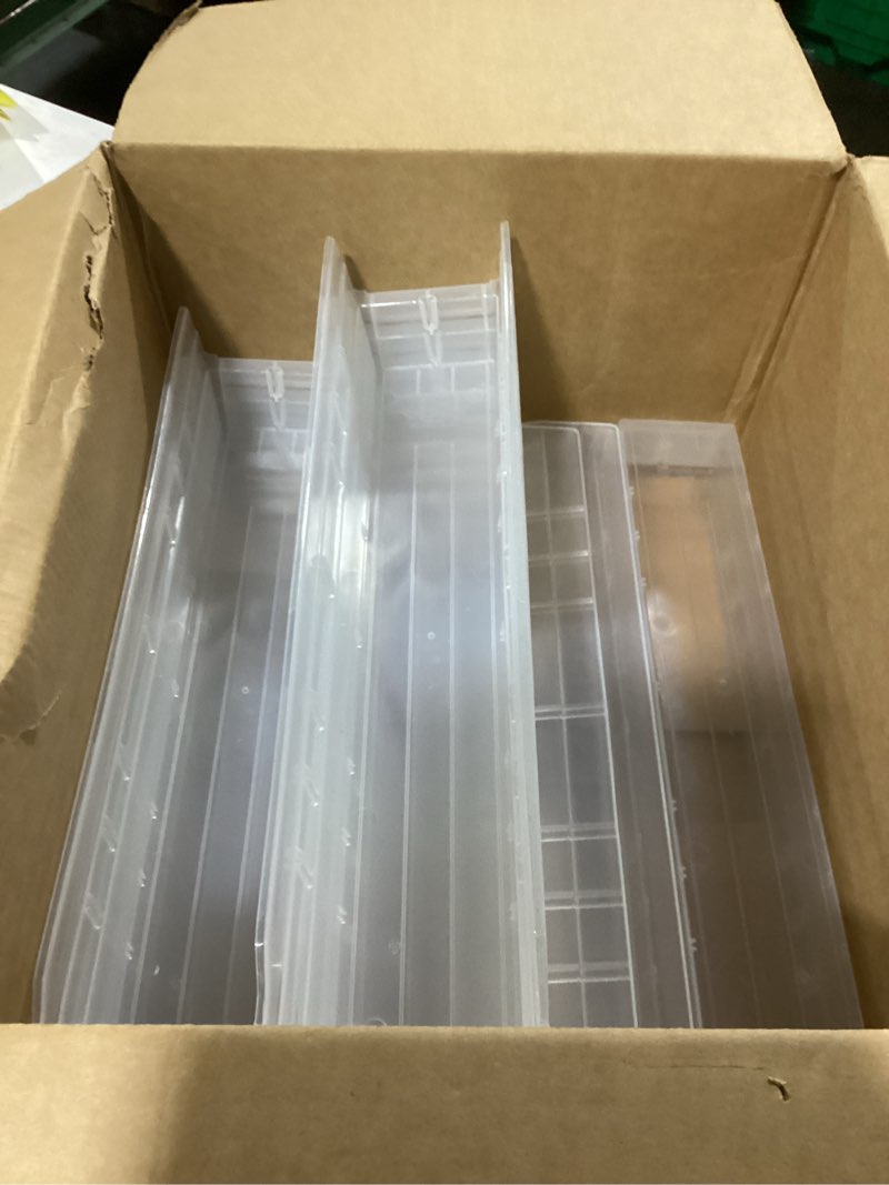 Condition photo showing New/Like New for Similar to product 12 Pack Clear Plastic Storage Bins, Pantry Organizers and Storage, Clear Pantry Organizer Bins, Plastic Containers with Handle for Kitchen,Freezer,Cabinet,Closet,Bathroom Under Sink Storage Medium Clear