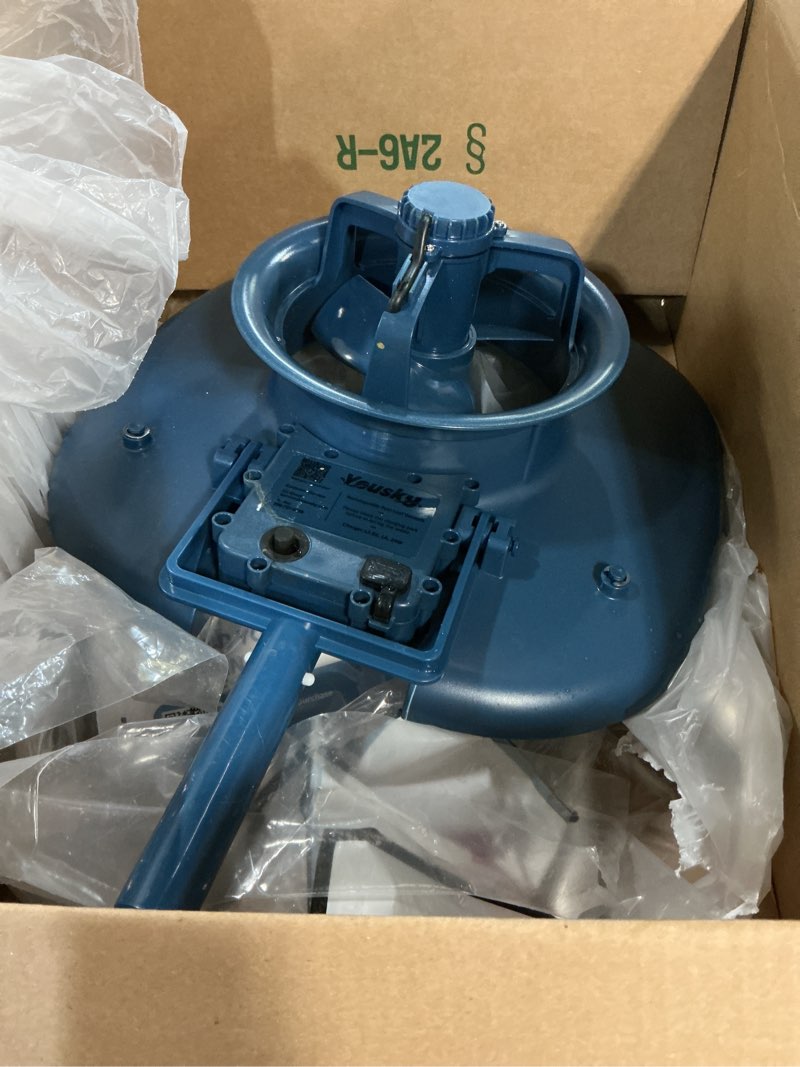 Condition photo showing As Is for Rechargeable Pool Leaf Vacuum with Telescopic Pole, 83GPM Powerful Suction– Cordless Pool Skimmer for Inground & Above Ground Pools with 6.6Gal Leaf Catcher Bag for Heavy Debris Areas