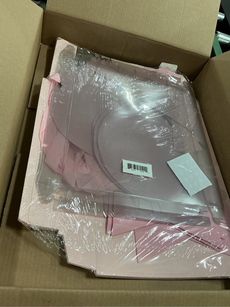 Condition photo showing As Is for large gift box with big bow lid - set of 5 (pink)