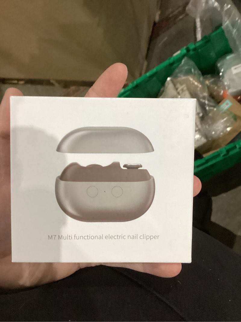 Condition photo showing As Is for Upgraded Electric Nail Clippers, Automatic Electric Nail Trimmers with LED Light, Easy-Grip Painless Nail Cutter for Seniors, Kids, and People with Arthritis, Safe for Thick or Delicate Nails?Gray?