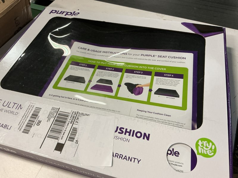 Condition photo showing Good Condition for Purple Ultimate Seat Cushion | Pressure Reducing Grid Designed for Ultimate Comfort | Designed for Gaming | Made in The USA