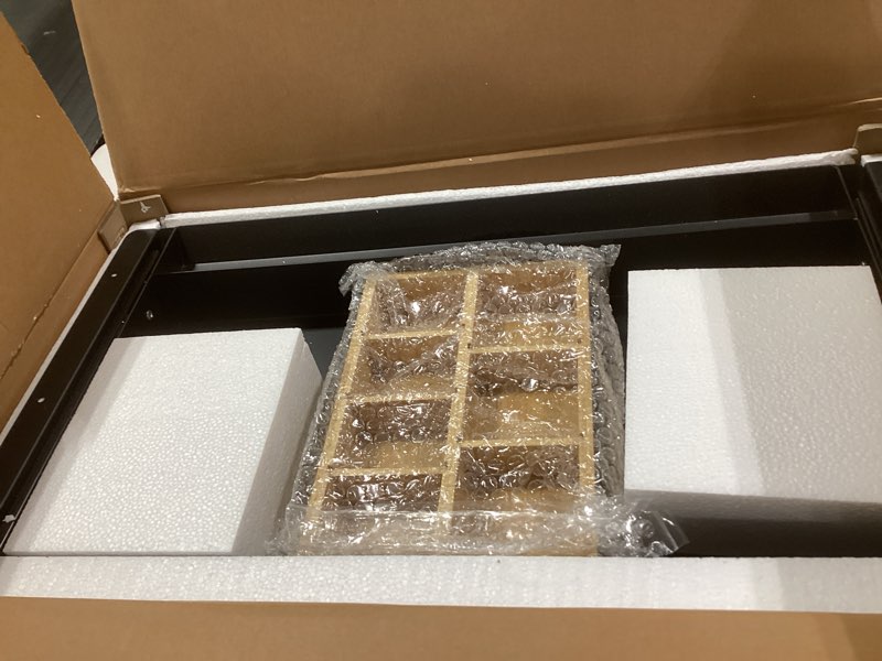 Condition photo showing New/Like New for Large Under Desk Mounted Sliding Drawer with Bamboo Tray and 60 Degree Tilt Panel to Pull Out, 22'' Long & 13'' deep Large Storage Organizer for Sit Stand Workstation L With Bamboo Tray