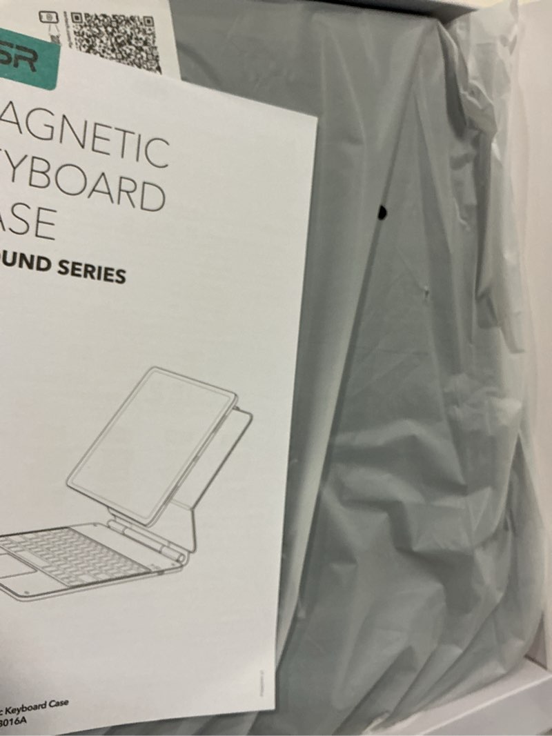 Condition photo showing Good Condition for esr for ipad air 13 inch case keyboard m4/m3/m2 (2026/2025/2024) & ipad pro 12.9 inch (6th/5th/4th/3rd) magnetic keyboard, easy-set floating cantilever stand, precision trackpad, rebound series, black black ipad air 13"/pro 12.9"(6th/5th/5th/3rd)