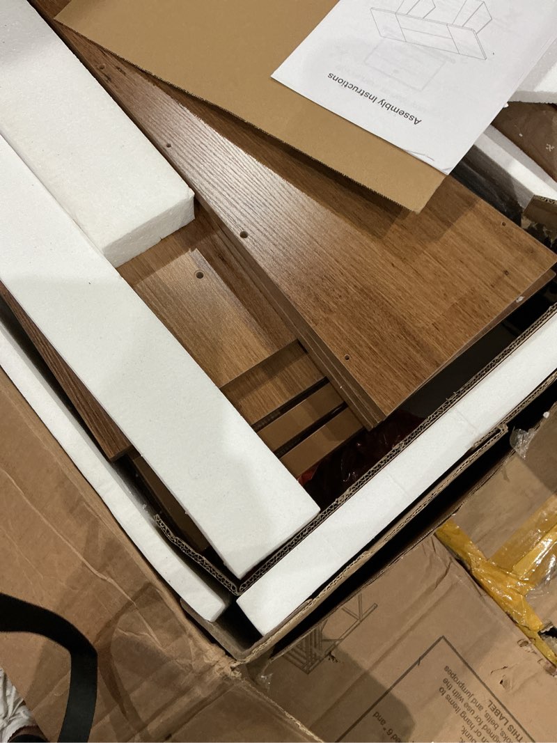 Condition photo showing As Is for little tree dining table for 6 people, wooden dining table, rectangle table with heavy duty legs, modern dining table for kitchen, dining room, light brown