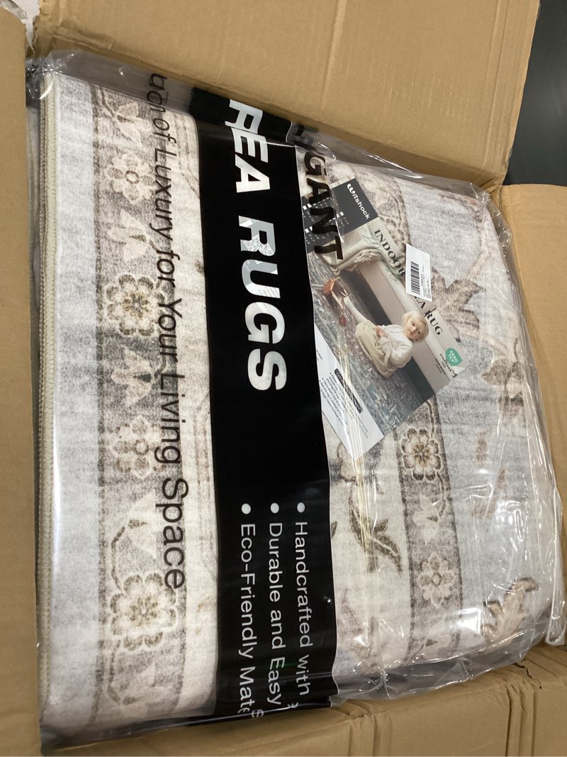 Condition photo showing New/Like New for WITSHOCK 9x12 Area Rugs for Living Room: Machine Washable - Non Slip Modern Abstract Rug for Bedroom Dining Room - Stain Resistant for Household - Pet Owners (Light Blue) Light Blue/Light Ivory/Beige 9' x 12' (Rectangular)