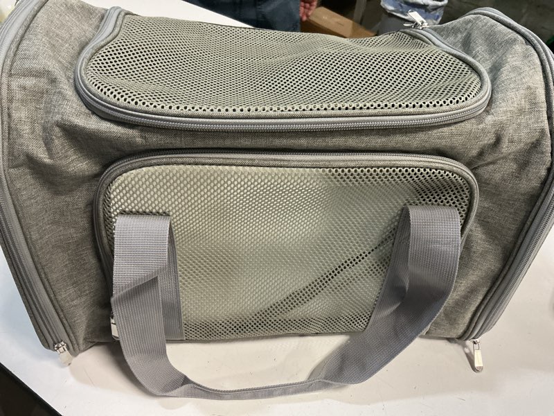 Condition photo showing Good Condition for henkelion cat carriers dog carrier pet carrier for small / medium cats dogs puppies (up to 15lbs), tsa airline approved small dog carrier soft sided, collapsible waterproof travel puppy carrier - grey