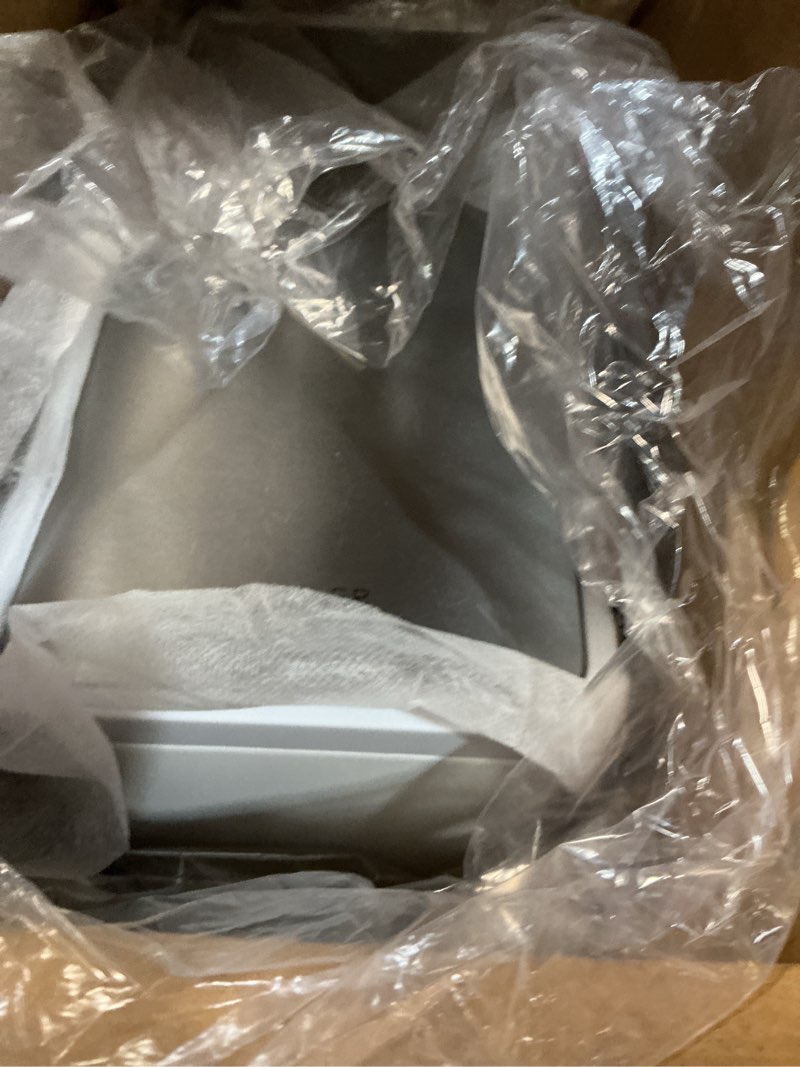 Condition photo showing Good Condition for Kohler 20957-STW 2.5 Gallon Slim Step Trash Can, Bathroom Trash Can with Soft-Close Foot Pedal, White with Stainless Steel 2.5 Gallon - Step Can White Stainless Steel