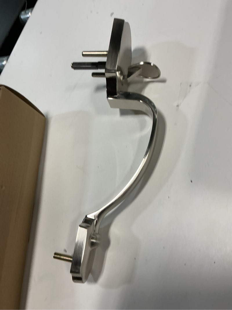 Condition photo showing As Is for kwikset signature series amador polished chrome exterior entry door handle
