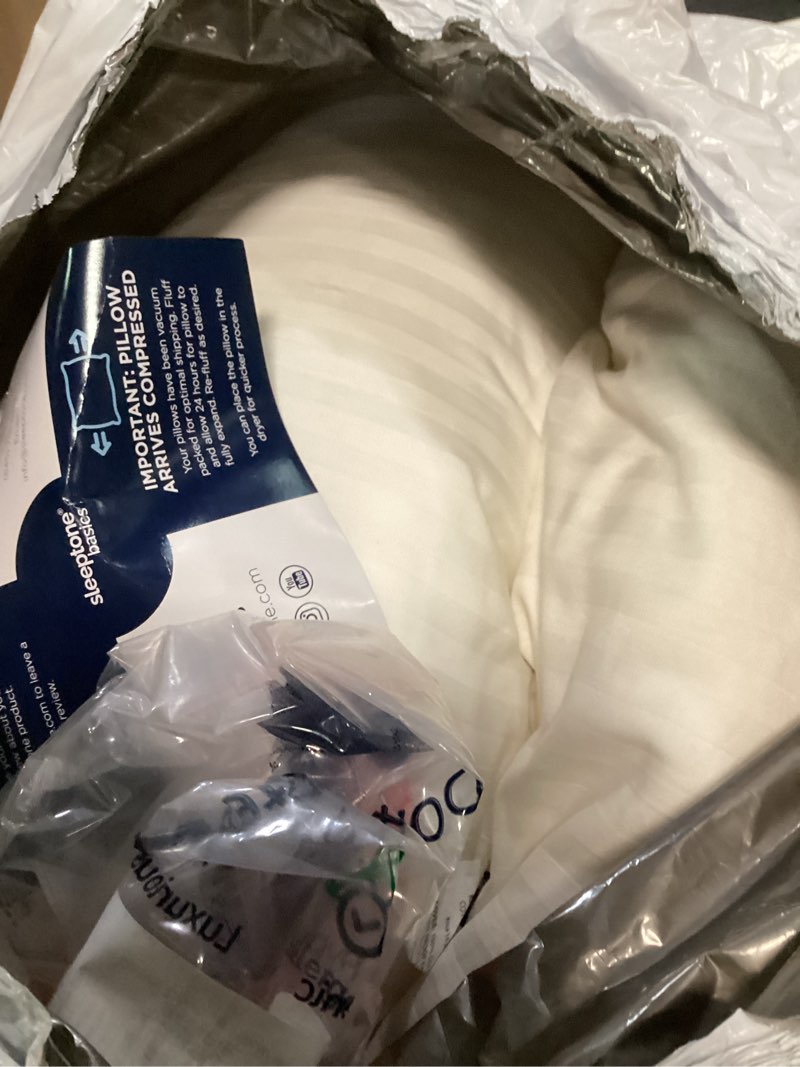 Condition photo showing Good Condition for Nestl Cooling Memory Foam Pillow with Down alternative Pillows Combo Set – King Size Set of 2, 1 Soft and 1 Firm, Adjustable for Side, Back or Stomach Sleepers, Breathable Washable Cool Cover, 20”x36” King Duo 2