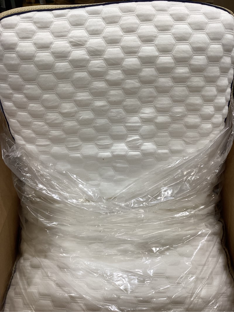 Condition photo showing As Is for Hypoallergenic Firm Support Latex Pillow | Queen Size Dunlop Pillow for Neck Pain Relief, Orthopedic Support & Better Sleep|Natural Breathable Foam, Durable 10+ Yrs (27.5x15.7x5.6 in) White Latex Foam Dunlop Pillow