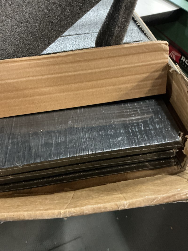 Condition photo showing New/Like New for Forbena 48 Inches Long Floating Book Shelves for Wall Set of 3, Black Wall Bookshelves for Living Room, Large Heavy Duty Wood Wall Mounted Hanging Bookshelf for Bedroom Office Library Classroom Rustic Black