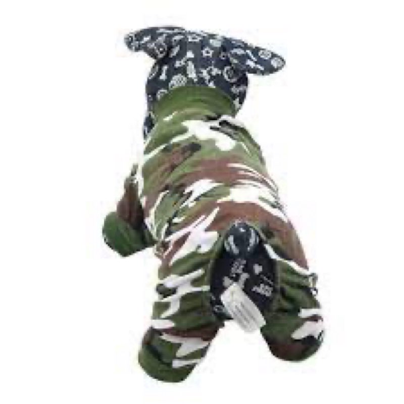 fleece dog coat for small medium dog,pullover pajamas jumpsuit bodysuit puppy coats with legs, pet w