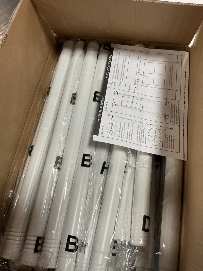 Condition photo showing Good Condition for room divider curtain rod, no drilling room separator for space partition adjustable 4-10ft(h) 28-70inch(w) heavy duty temporary wall divider floor to ceiling tension rod, white
