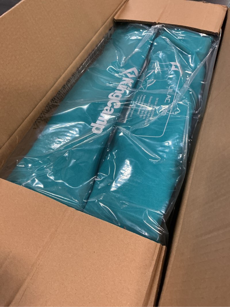 Condition photo showing Good Condition for kingcamp low beach chair, high back folding camping chair for adults, oversized breathable mesh seat, 300lbs heavy duty portable chair with cup holder & storage pockets for beach, outdoor ergobreeze c cyan 2pcs ergobreeze mesh wide
