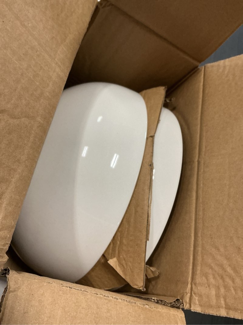 Condition photo showing Good Condition for gibson home great essentials 2 pack 100 oz 10" deep salad serving bowl set for kitchen - porcelain - dishwasher and microwave safe white 100oz salad bowl (2-pack)