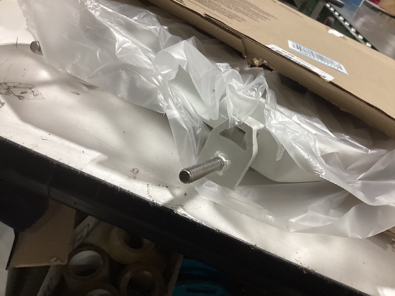 Condition photo showing Good Condition for bemis 7800tdg commercial closed front plastic toilet seat, heavy duty industrial seat with lid, secure installation for long lasting hospitality use, elongated, white elongated white