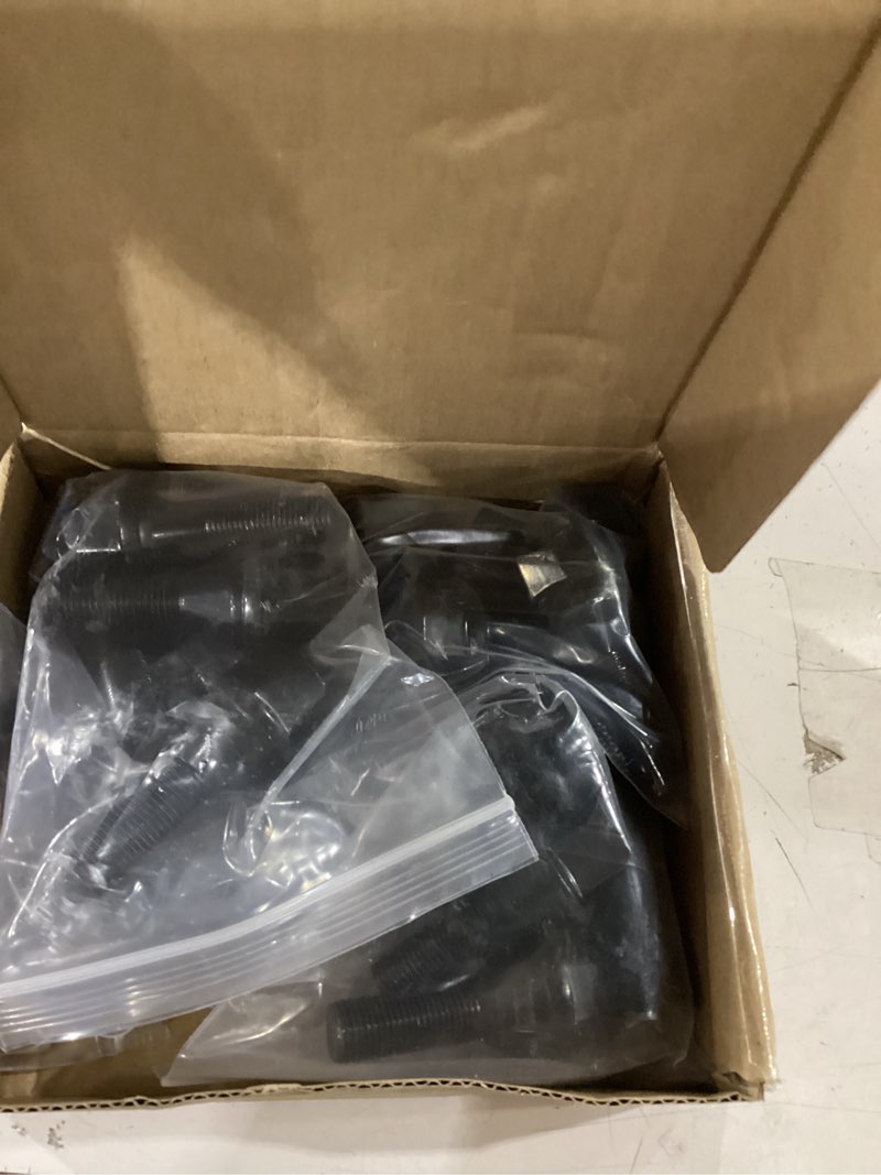 Condition photo showing Good Condition for gasupply 12x1.25 oem lug bolts, fit for 2015-2022 jeep renegade, 2018-2022 compass, 2014-2022 cherokee, 20pcs 28mm shank one-piece factory style black wheel lug bolt, 19mm hex stock stud, cone seat black 20pcs