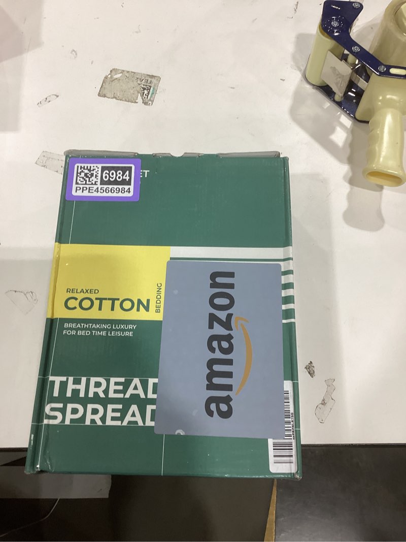 Condition photo showing New/Like New for thread spread 100% organic cotton sheets full size - 4 pc organic cotton full size percale weave sheet set, soft, cooling, crisp & breathable, 16" deep pocket hotel quality bedding set - blush full blush