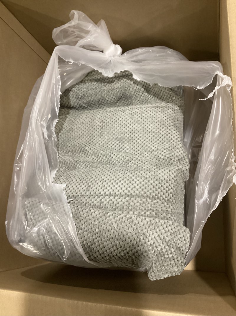 Condition photo showing As Is for dog stairs 3-step for small dogs and cats to get on bed and furniture/windows, pets can climb, sit, or perch to look out windows, extra wide dog steps, non-slip waterproof fabric cover, grey?15.7" h? fleece dark grey 3-steps