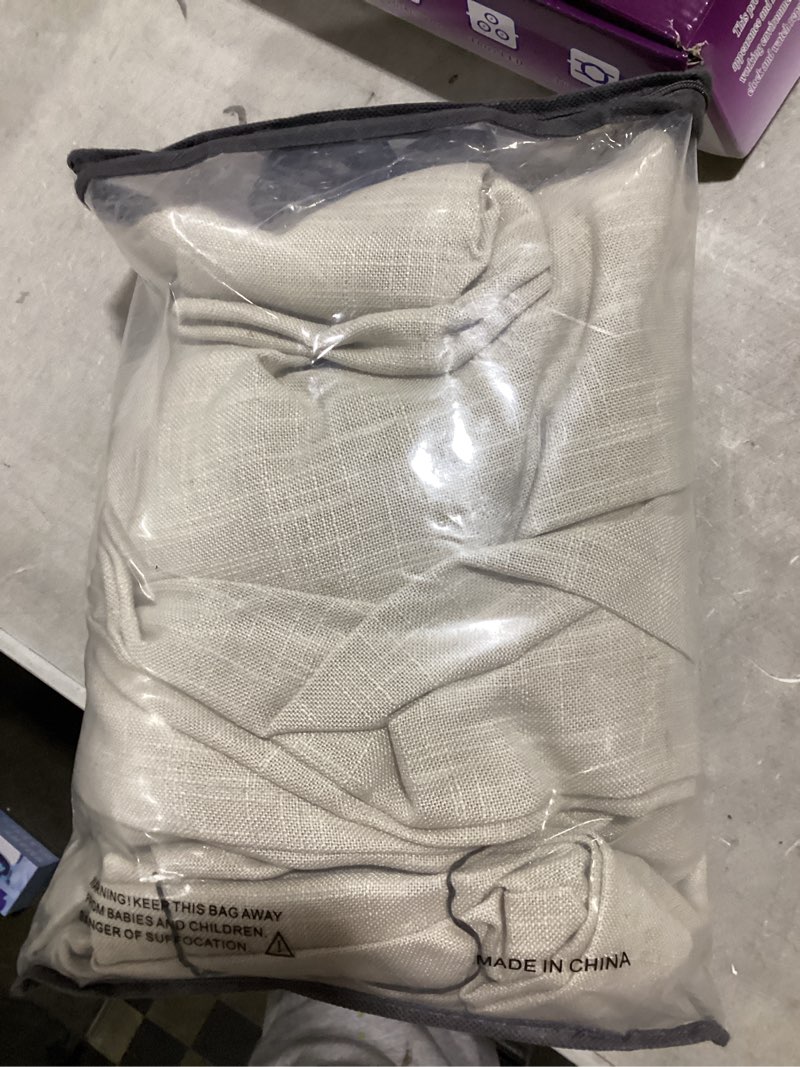 Condition photo showing New/Like New for linen pinch pleated linen curtains 2 panels for living room bedroom memory training shaped semi sheer pleat drapes with hooks rings light filtering window curtain 40x80 linen 40"w x 80"l (pack of 2)