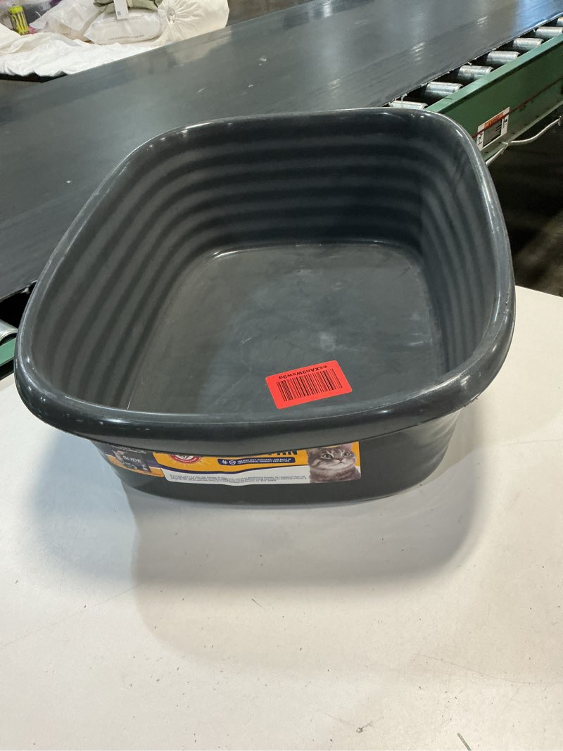 Condition photo showing Good Condition for arm & hammer simply recycled wave open cat litter pan, jumbo, cat litter box, made in the usa, black