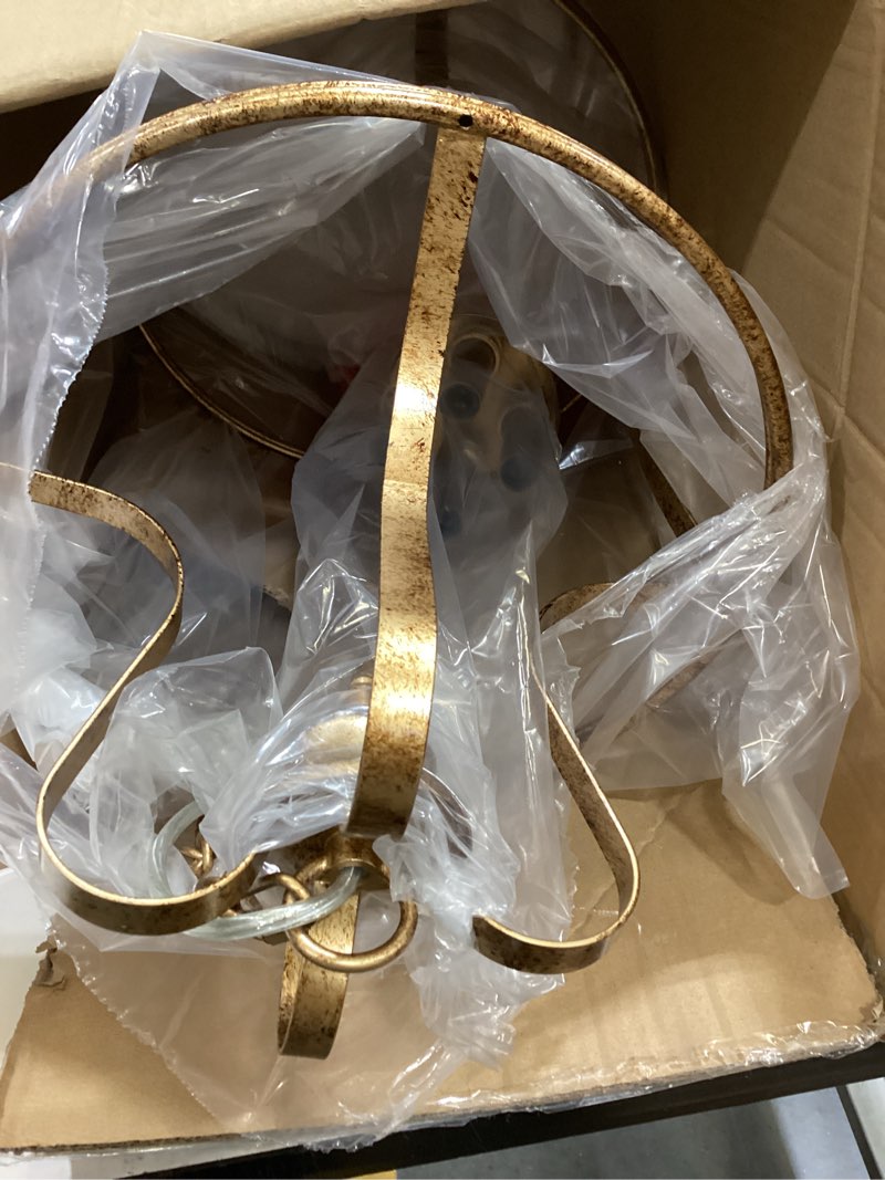 Condition photo showing Good Condition for modern lantern pendant light 4-light lantern chandelier lighting, rusty gold pendant lights kitchen island hanging light fixtures for dining room hallway living room