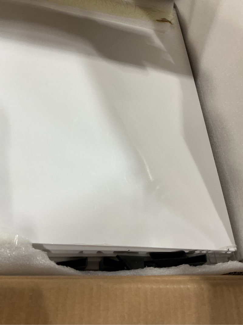 Condition photo showing New/Like New for 5 pcs wire rack covers 24x16x3 inch pvc pantry shelf cover 0.31 inch thick removable closet wire rack shelf covers,decoration kitchen bathroom office shelving (light luxury white, 24x16x3 inch) 24x16x3in light luxury white