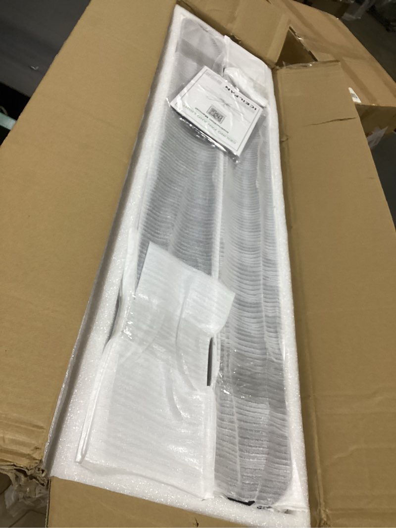 Condition photo showing New/Like New for modern 84 inch led ceiling fans with lights, 1-6 wind speeds 3cct black 84" indoor | outdoor large ceiling fans with lights and remote for warehouses patios porch barns 84 inches