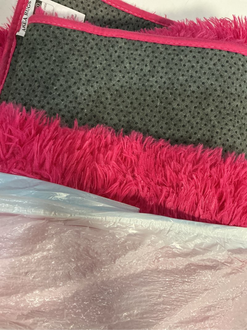 Condition photo showing Good Condition for mugorn hot pink fluffy soft rugs for girls bedroom, 5x7 large shaggy area rugs for kids playroom, cu