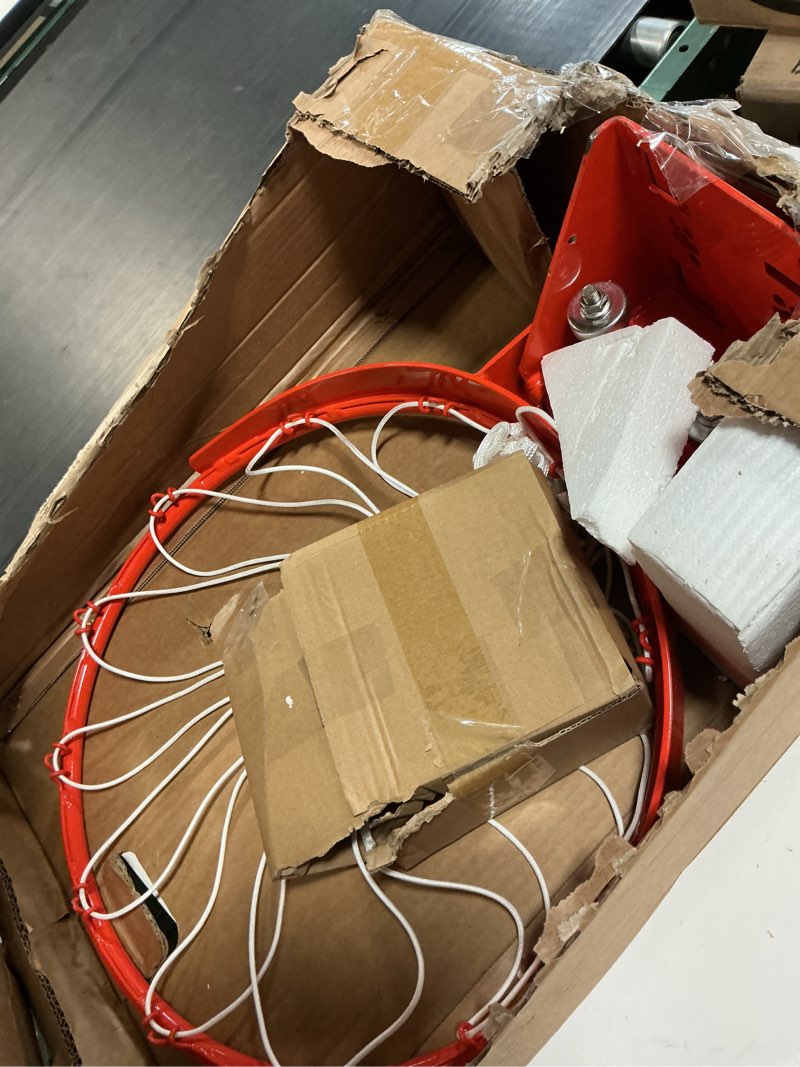 Condition photo showing Good Condition for professional 180º heavy duty breakaway basketball rim?18 inch flex rim goal replacement fits 5"x5", 5"x4", 4"x3"?5"x3" hole pattern backboard 2-double spring