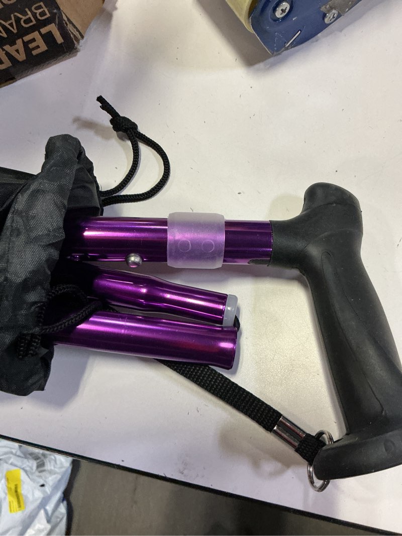 Condition photo showing Good Condition for rehand adjustable folding walking cane with t-grip, lightweight and collapsible, black