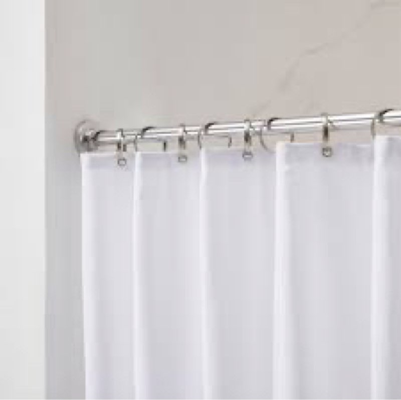 42-in to 72-in Decorative Shower Rod Brushed Nickel Finish