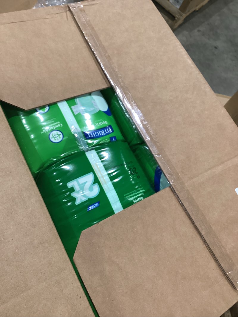 Condition photo showing Good Condition for fitright ultra adult diapers, disposable incontinence briefs with tabs, heavy absorbency, xx-large, 60"-69", 4 packs of 20 (80 total) xx-large 80