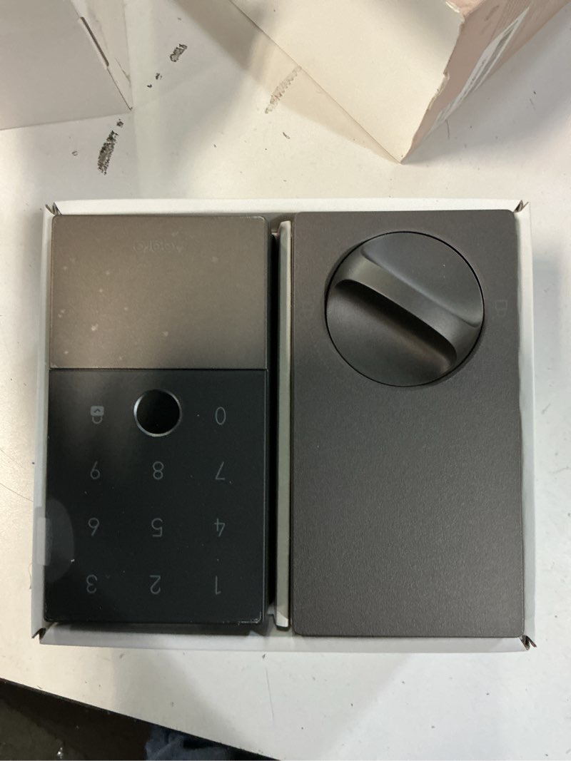 Condition photo showing Good Condition for aqara smart lock u100, fingerprint keyless entry door lock with apple home key, touchscreen keypad, bluetooth electronic deadbolt, ip65 weatherproof, supports apple homekit, alexa, google, ifttt, gray