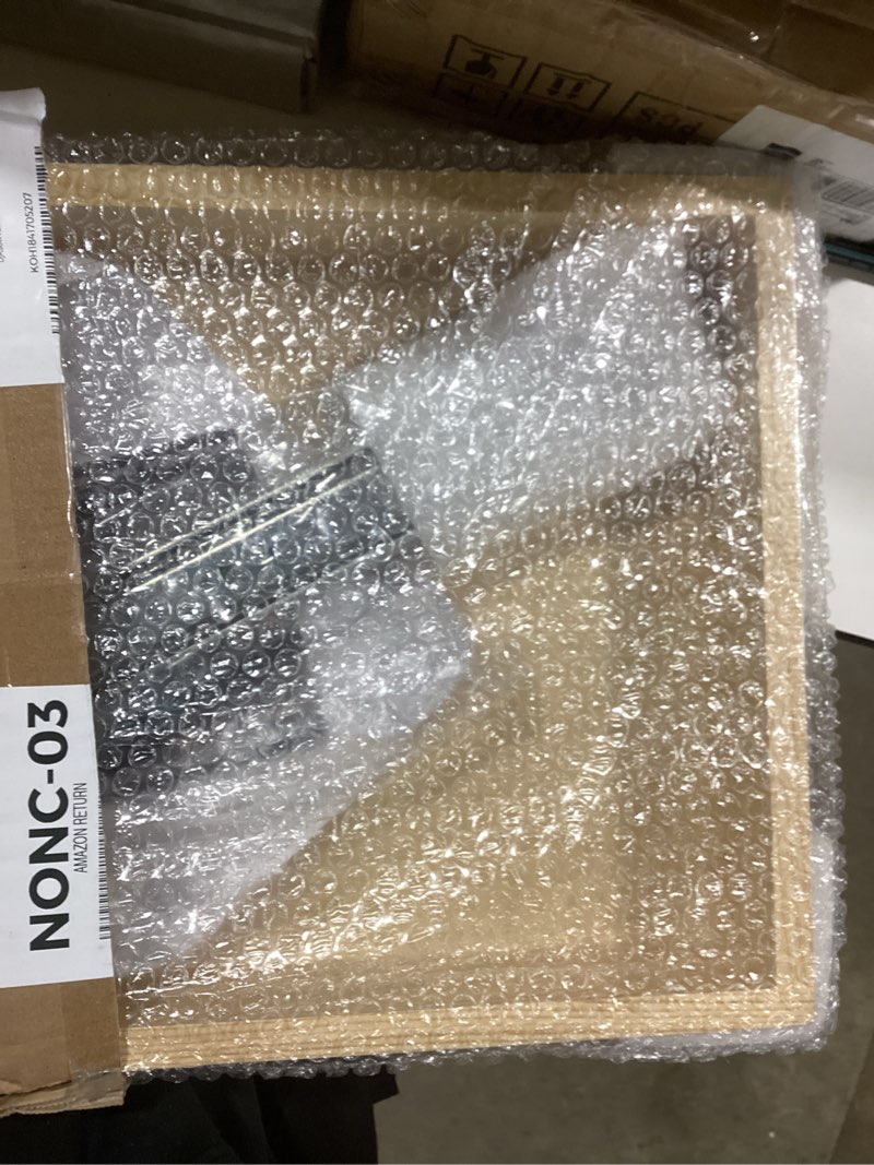 Condition photo showing Good Condition for 13”W x 21”D x 3”H Soft Close Slide Out Wood Drawer Organizer for Kitchen, (Cabinet Opening Width>14.5 inches for Bottom Assembly, Width= 14 inches for Side Assembly)