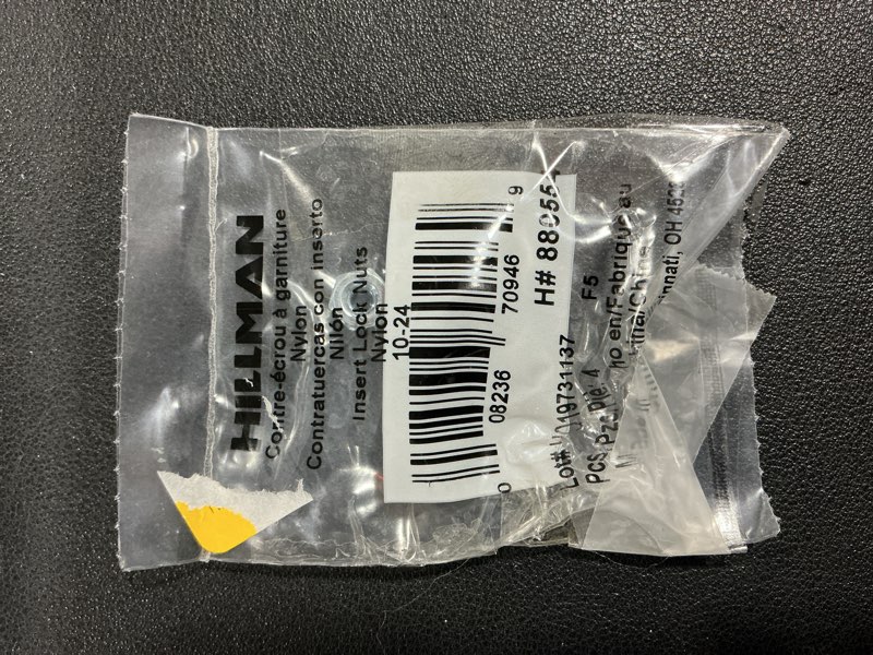 Condition photo showing Good Condition for Hillman #10 x 24 Zinc-plated Steel Nylon insert Nut 5 Count