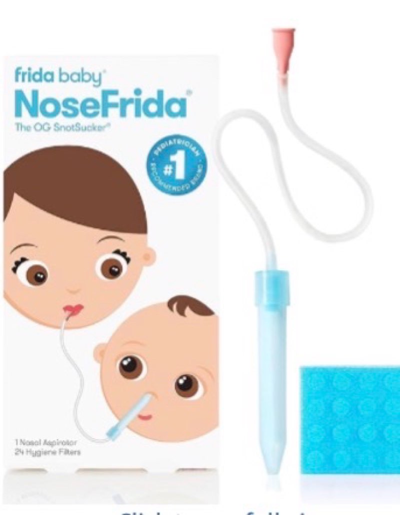 Frida Baby NoseFrida SnotSucker for Baby, Nasal Aspirator for Baby, Nose Sucker Baby Nasal Aspirator