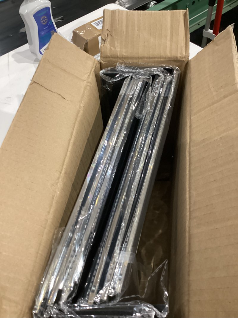 Condition photo showing Good Condition for YUNCHUN 6 Packs Acrylic Sign Holder 8 x 11.5 Standing, L-Shape Magnetic 8 x 11 Menu Holder, Display Stand of Slant Back & Acrylic Frame for Store, Wedding, Restaurant, Hotel, Office Use Black 6 PCS (8 x 11.5 Inches)