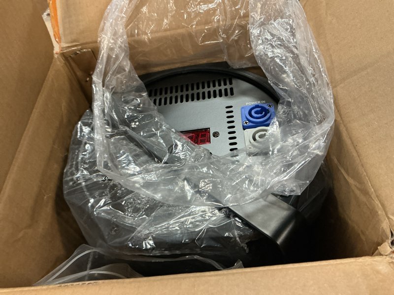 Condition photo showing As Is for COB Stage Lights with Barn Doors, COB Par Light 200W LED 3500~7500K Warm White & White, DMX512 Master-Slave Sound DJ Lighting Spotlight Fresnel for Church Concert Wedding (2-Colors Style, 1) 1 2-Colors Style